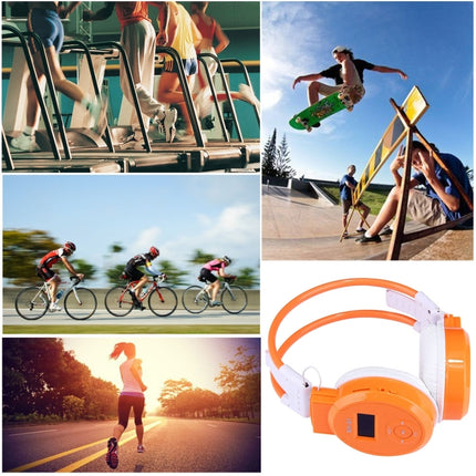 SH-S1 Folding Stereo HiFi Wireless Sports Headphone Headset with LCD Screen to Display Track Information & SD / TF Card, For Smart Phones & iPad & Laptop & Notebook & MP3 or Other Audio Devices(Orange)-garmade.com