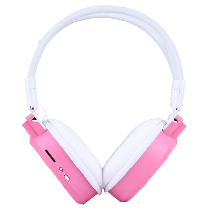 SH-S1 Folding Stereo HiFi Wireless Sports Headphone Headset with LCD Screen to Display Track Information & SD / TF Card, For Smart Phones & iPad & Laptop & Notebook & MP3 or Other Audio Devices(Pink)-garmade.com