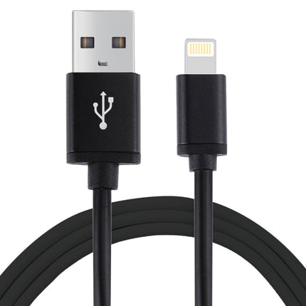 1m 3A 8 Pin to USB Data Sync Charging Cable for iPhone, iPad, Diameter: 4 cm(Black)-garmade.com