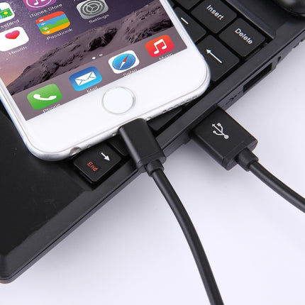 1m 3A 8 Pin to USB Data Sync Charging Cable for iPhone, iPad, Diameter: 4 cm(Black)-garmade.com
