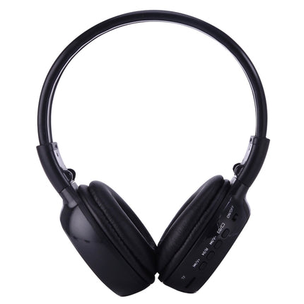 BS-N65 Headband Folding Stereo HiFi Wireless Headphone Headset with LCD Screen & TF Card Slot & LED Indicator Light & FM Function(Black)-garmade.com