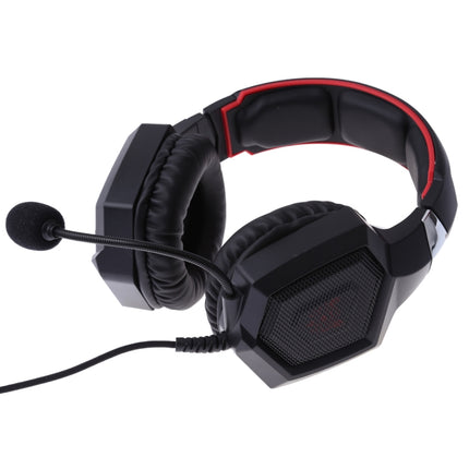 ONIKUMA K8 Over Ear Bass Stereo Surround Gaming Headphone with Microphone & LED Lights(Red)-garmade.com