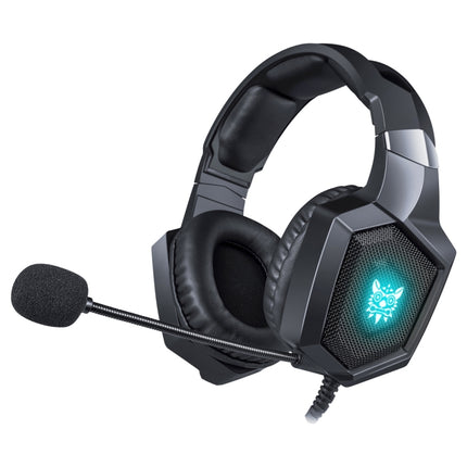 ONIKUMA K8 Over Ear Bass Stereo Surround Gaming Headphone with Microphone & RGB Color Changing Lights(Black)-garmade.com