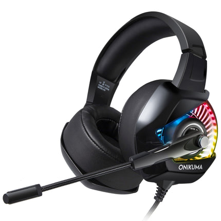 ONIKUMA K6 Over Ear Bass Stereo Surround Gaming Headphone with Microphone & RGB Lights-garmade.com