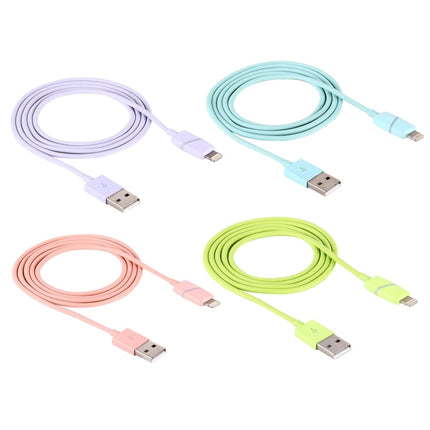 1m Circular Bobbin Gift Box Style 8 Pin to USB Data Sync Cable with Indicator for iPhone, iPad(Purple)-garmade.com
