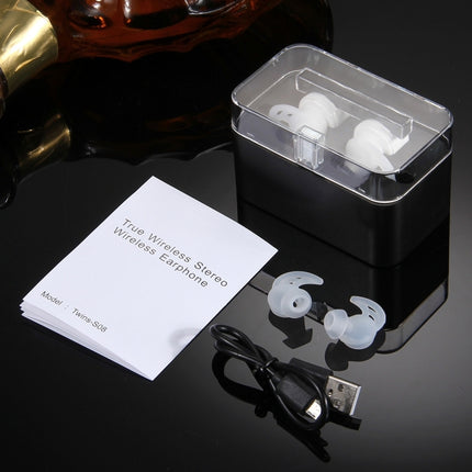 Twins-S08 True Wireless Stereo Bluetooth In-Ear Earphone with Mic, with Mobile Charge Power Box, for iPhone / iPad / iPod / PC and Other Bluetooth Devices(White)-garmade.com