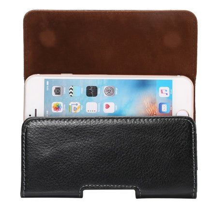 5.7 inch Litchi Texture Vertical Flip Thwartwise Genuine Leather Case / Waist Bag with Rotatable Back Splint for iPhone 7 & 6s Plus & 6 Plus-garmade.com