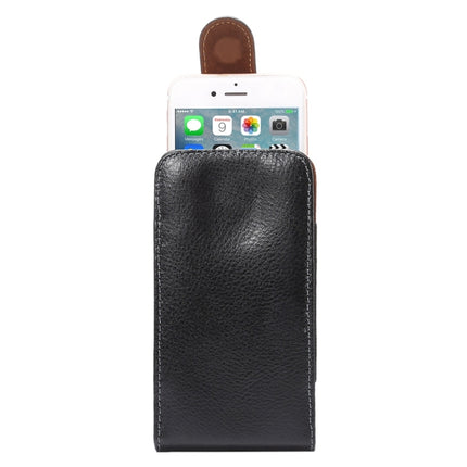 5.7 inch Litchi Texture Vertical Flip Upright Genuine Leather Case / Waist Bag with Rotatable Back Splint for iPhone 7 & 6s Plus & 6 Plus-garmade.com