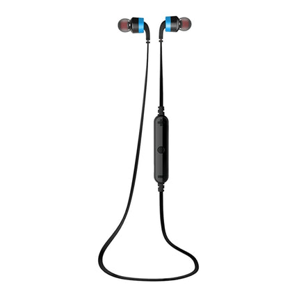 AWEI A960BL Wireless Sport Bluetooth Earphone with Wire Control, Support Handfree Call(Blue)-garmade.com