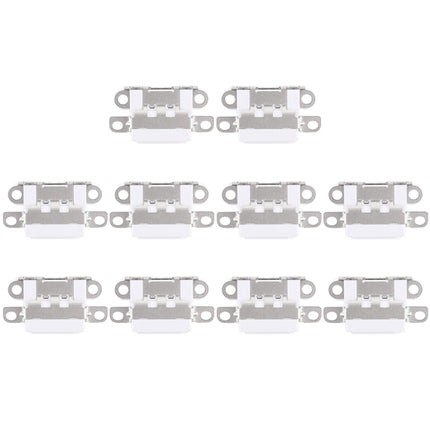 10 PCS Charging Port Connector for iPhone 6 Plus(White)-garmade.com