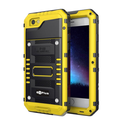 Waterproof Dustproof Shockproof Zinc Alloy + Silicone Case for iPhone 6 Plus & 6s Plus (Yellow)-garmade.com