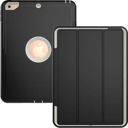 For iPad 9.7 (2018) & iPad 9.7 (2017) 3-fold Magnetic Protective Case with Smart Cover Auto-sleep & Awake Function(Grey)-garmade.com