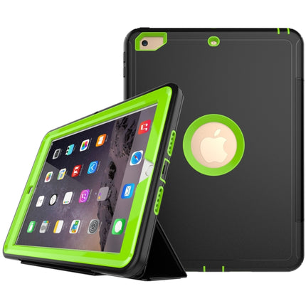 For iPad 9.7 (2018) & iPad 9.7 (2017) 3-fold Magnetic Protective Case with Smart Cover Auto-sleep & Awake Function(Light Green)-garmade.com
