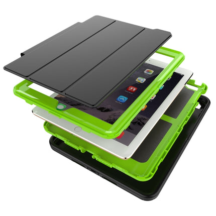 For iPad 9.7 (2018) & iPad 9.7 (2017) 3-fold Magnetic Protective Case with Smart Cover Auto-sleep & Awake Function(Light Green)-garmade.com
