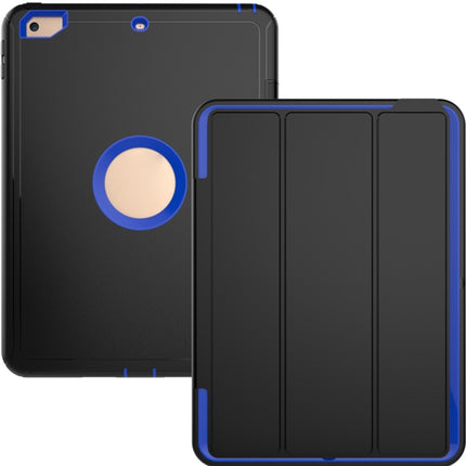 For iPad 9.7 (2018) & iPad 9.7 (2017) 3-fold Magnetic Protective Case with Smart Cover Auto-sleep & Awake Function(Blue)-garmade.com