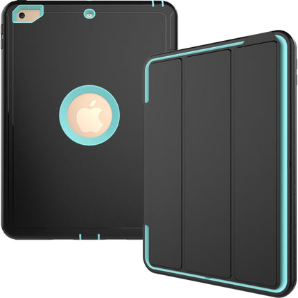 For iPad 9.7 (2018) & iPad 9.7 (2017) 3-fold Magnetic Protective Case with Smart Cover Auto-sleep & Awake Function(Mint Green)-garmade.com