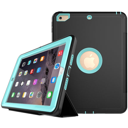 For iPad 9.7 (2018) & iPad 9.7 (2017) 3-fold Magnetic Protective Case with Smart Cover Auto-sleep & Awake Function(Mint Green)-garmade.com