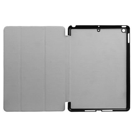 For iPad 9.7 (2018) & iPad 9.7 (2017) Custer Texture Horizontal Flip Leather Case with Three-folding Holder & Sleep / Wake-up Function(Black)-garmade.com