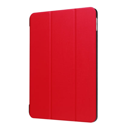 For iPad 9.7 (2018) & iPad 9.7 (2017) Custer Texture Horizontal Flip Leather Case with Three-folding Holder & Sleep / Wake-up Function(Red)-garmade.com