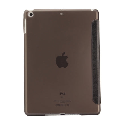 For iPad 9.7 (2018) & iPad 9.7 inch (2017) & iPad Air Silk Texture Horizontal Flip Leather Case with Three-folding Holder(Black)-garmade.com