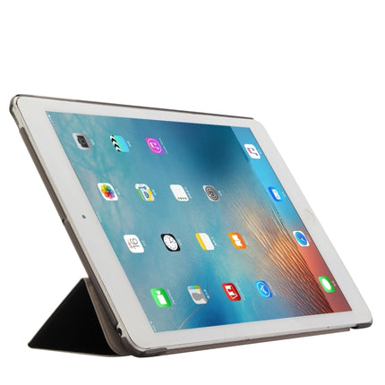 For iPad 9.7 (2018) & iPad 9.7 inch (2017) & iPad Air Silk Texture Horizontal Flip Leather Case with Three-folding Holder(Black)-garmade.com