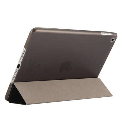 For iPad 9.7 (2018) & iPad 9.7 inch (2017) & iPad Air Silk Texture Horizontal Flip Leather Case with Three-folding Holder(Black)-garmade.com