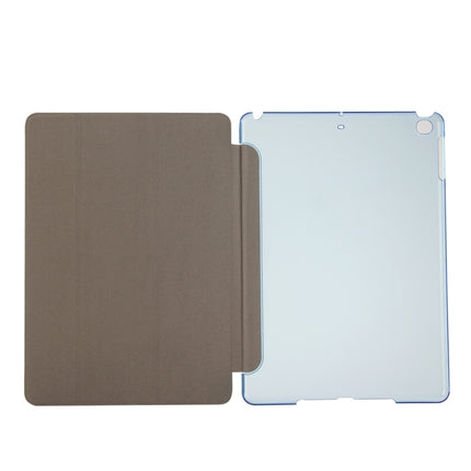 For iPad 9.7 (2018) & iPad 9.7 inch (2017) & iPad Air Silk Texture Horizontal Flip Leather Case with Three-folding Holder(Blue)-garmade.com