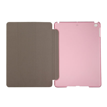 For iPad 9.7 (2018) & iPad 9.7 inch (2017) & iPad Air Silk Texture Horizontal Flip Leather Case with Three-folding Holder(Magenta)-garmade.com