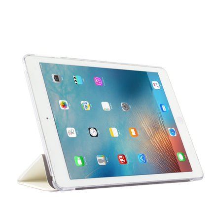 For iPad 9.7 (2018) & iPad 9.7 inch (2017) & iPad Air Silk Texture Horizontal Flip Leather Case with Three-folding Holder(White)-garmade.com