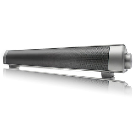 Soundbar LP-08 (CE0150) USB MP3 Player 2.1CH Bluetooth Wireless Sound Bar Speaker (Silver)-garmade.com
