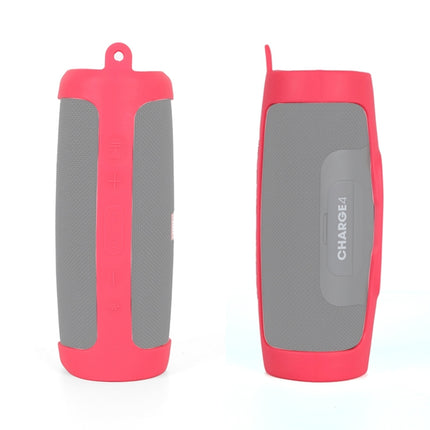 Shockproof Waterproof Soft Silicone Cover Protective Sleeve Bag for JBL Charge3 Bluetooth Speaker(Red)-garmade.com