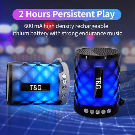 T&G TG155 Bluetooth 4.2 Mini Portable Wireless Bluetooth Speaker with Colorful Lights(Black)-garmade.com