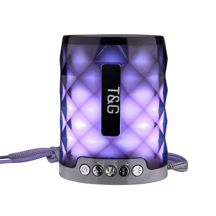 T&G TG155 Bluetooth 4.2 Mini Portable Wireless Bluetooth Speaker with Colorful Lights(Grey)-garmade.com