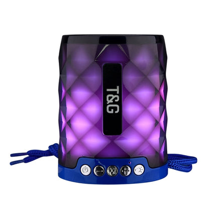T&G TG155 Bluetooth 4.2 Mini Portable Wireless Bluetooth Speaker with Colorful Lights(Blue)-garmade.com