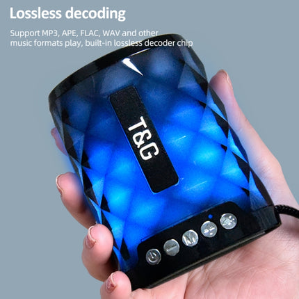 T&G TG155 Bluetooth 4.2 Mini Portable Wireless Bluetooth Speaker with Colorful Lights(Magenta)-garmade.com