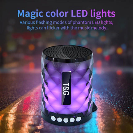 T&G TG155 Bluetooth 4.2 Mini Portable Wireless Bluetooth Speaker with Colorful Lights(Red)-garmade.com