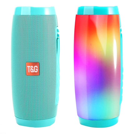 T&G TG157 Bluetooth 4.2 Mini Portable Wireless Bluetooth Speaker with Melody Colorful Lights(Green)-garmade.com