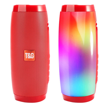 T&G TG157 Bluetooth 4.2 Mini Portable Wireless Bluetooth Speaker with Melody Colorful Lights(Red)-garmade.com