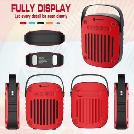 NewRixing NR-4014 Outdoor Portable Hand-held Bluetooth Speaker with Hands-free Call Function, Support TF Card & USB & FM & AUX (Orange)-garmade.com