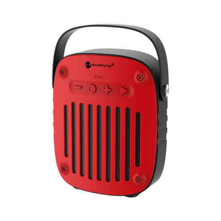 NewRixing NR-4014 Outdoor Portable Hand-held Bluetooth Speaker with Hands-free Call Function, Support TF Card & USB & FM & AUX (Red)-garmade.com