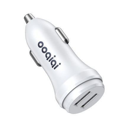 ipipoo XP-1 Dual USB Car Fast Charging Charger with Android Line (White)-garmade.com