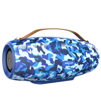 ZEALOT S27 Multifunctional Bass Wireless Bluetooth Speaker, Built-in Microphone, Support Bluetooth Call & AUX & TF Card & 1x93mm + 2x66mm Speakers(Camouflage Blue)-garmade.com