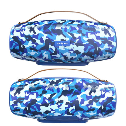 ZEALOT S27 Multifunctional Bass Wireless Bluetooth Speaker, Built-in Microphone, Support Bluetooth Call & AUX & TF Card & 1x93mm + 2x66mm Speakers(Camouflage Blue)-garmade.com