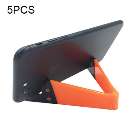 V Shape Universal Mobile Phone Tablet Bracket Holder (Orange)-garmade.com