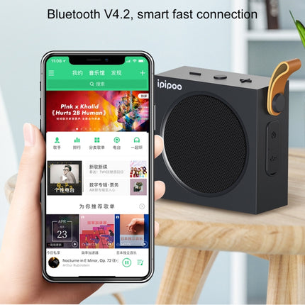 ipipoo YP-2 Mini Hand-held Wireless Bluetooth Speaker, Support Hands-free & TF Card (White)-garmade.com