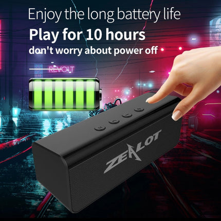 ZEALOT S31 10W 3D HiFi Stereo Wireless Bluetooth Speaker, Support Hands-free / USB / AUX / TF Card(Black)-garmade.com