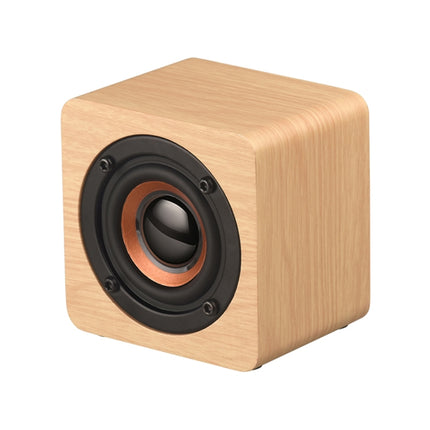 Q1 Wooden Mini Portable Mega Bass Wireless Bluetooth Speaker(Yellow)-garmade.com