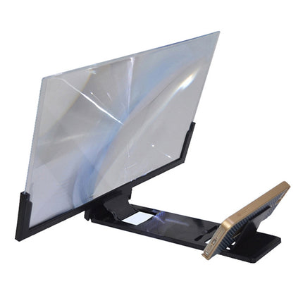 F3 14 inch Radiation Protection Universal Mobile Phone Screen Amplifier 3D HD Video Amplifier with Stand(Black)-garmade.com