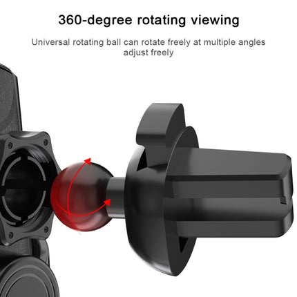 Q2 15W Universal Rotation Infrared Induction Magnetic Car Wireless Charging Mobile Phone Holder with Micro USB + 8 Pin + Type-C / USB-C Magnetic Connector(Red)-garmade.com