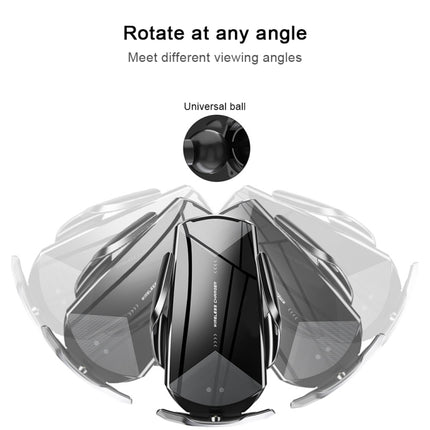 Q2 15W Universal Rotation Infrared Induction Magnetic Car Wireless Charging Mobile Phone Holder with Micro USB + 8 Pin + Type-C / USB-C Magnetic Connector(Red)-garmade.com